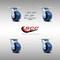 Service Caster 4 Inch SS Solid Poly Swivel Caster Set with Roller Bearing and Swivel Lock SCC SCC-SS30S420-SPUR-BSL-4 - alternate 4